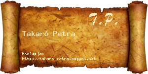 Takaró Petra névjegykártya
