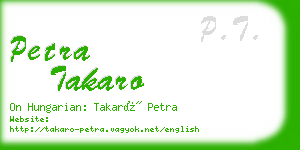 petra takaro business card